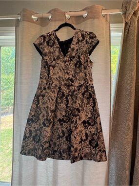 Vince Camuto Black and White Patterned Dress